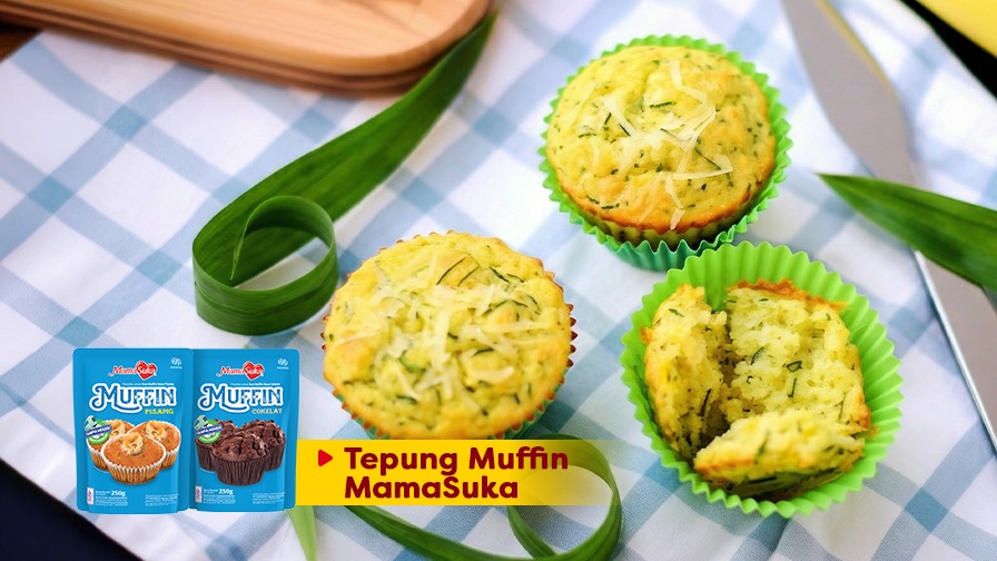 Muffin Pandan Kelapa dengan Aroma Wangi Khas Nusantara